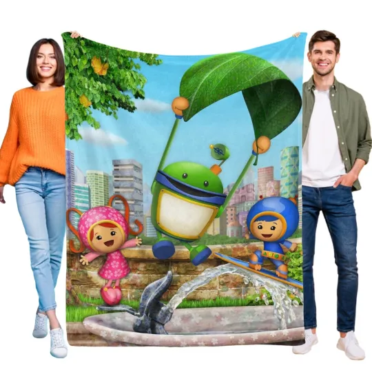 Discover Team Umizoomi Blanket Flannel Throw for Bed Sofa Couch Cozy Lightweigh for Kids