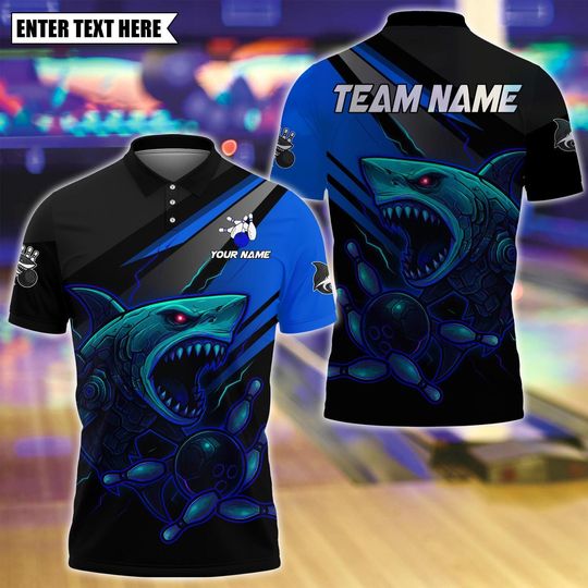 Discover Custom Bowling Polo Shirt, Shark Polo Shirt, Love Golf Polo Shirt