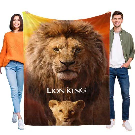 Discover The Lion King Blanket Flannel Soft Sofa Bed Throw for Sofa Birthday Gift