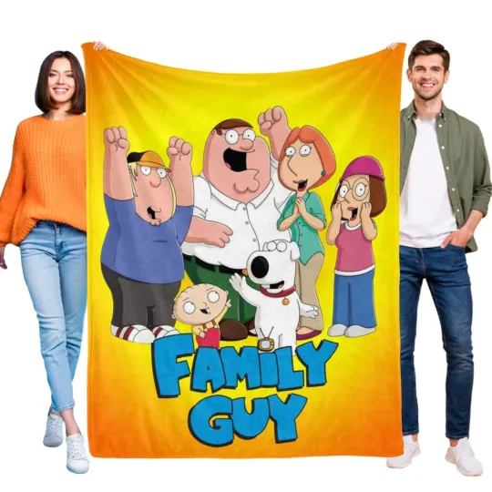 Family Guy Flannel Blanket Soft Sofa Bed Throw Birthday Gift Cartoon for Kids