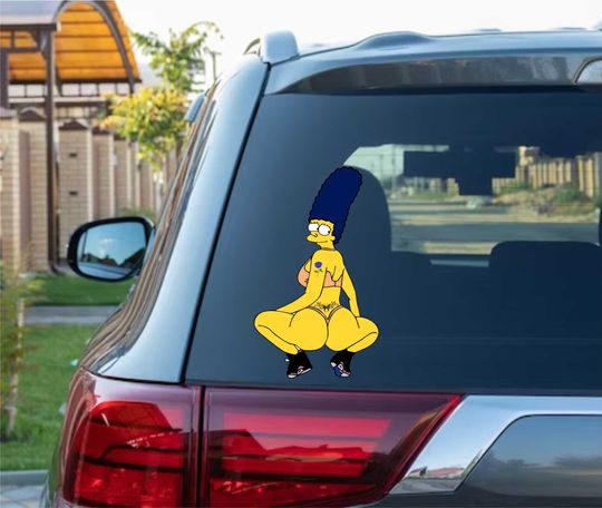 Discover sexy marge simpson Peeking Peek Peekabo Peekers Bumper Window Vinyl Decal tv show Movie Stickers