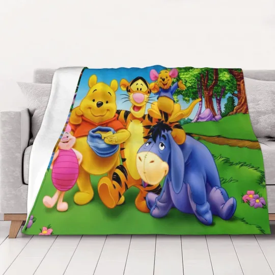 Discover Winnie the Pooh Blanket Soft Bed Sofa Throw Cozy Lightweight Birthday Gift