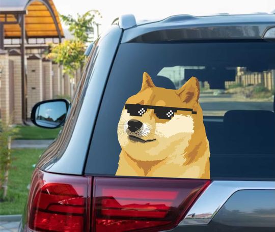 Shiba Doge Meme Thug Life Peek Peekabo Peekers Bumper Window Vinyl Decal Cute Puppy Funny Stickers