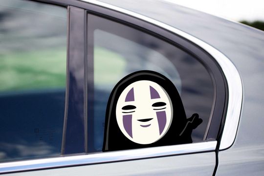 No Face Peeking Peek Peekabo Peekers Bumper Window Vinyl Decal Cool Anime Ghost Stickers