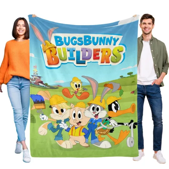 Discover Bugs Bunny Builders Blanket Flannel Soft Sofa Bed Throw for Sofa Birthday Gift