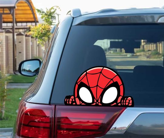 Discover Cute Spider Man Peeking Peek Peekabo Peekers Bumper Window Vinyl Decal Cute Marvel Avengers Disney Stickers