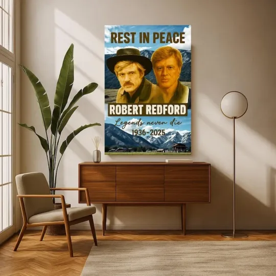 Discover Robert Redford Tribute Poster Vintage Movie Wall Art