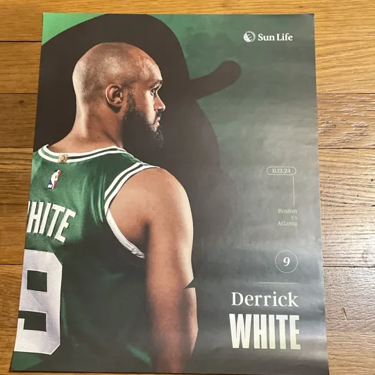 Boston Celtics Game Day Poster vs Atlanta Hawks 11-12-2024 Derrick White