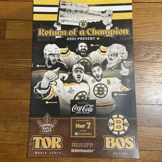 Boston Bruins Game Day Poster Era Night Toronto