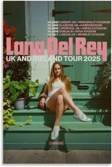Discover Lana Del Rey 2025 Tour Poster - Premium Matte Vertical Music Poster