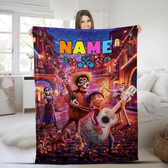 Discover Disney Coco Mexico Party Night Customize Fleece Blanket
