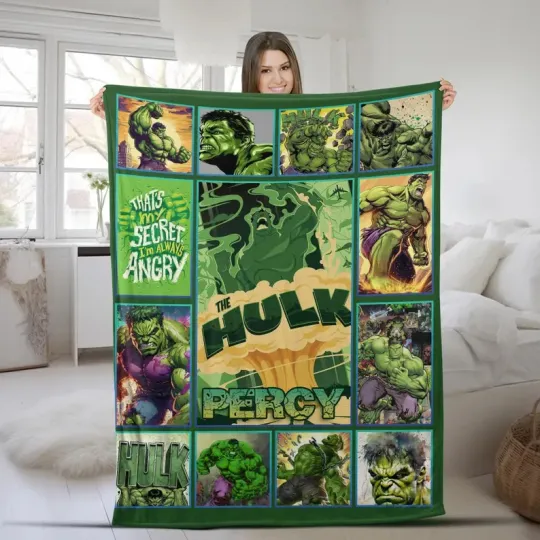 Discover Disney The Incredible Hulk Avengers Superhero Customize Fleece Blanket