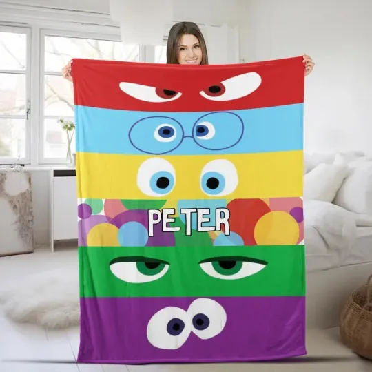 Discover Disney Inside Out Believe In Yourself Eyes Graphics Customize Fleece Blanket
