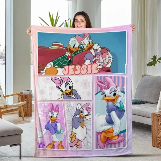 Discover Disney Duck Tales Daisy Duck Graphics Christmas Customize Fleece Blanket