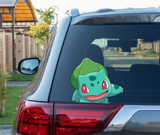 Leaf Type Poke mon balb Peeking Peek Peekabo Peekers Bumper Window Vinyl Decal Anime Stickers