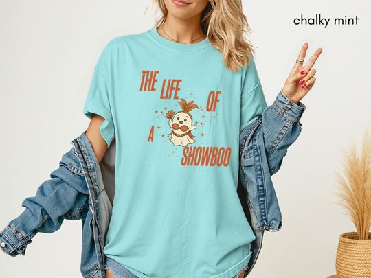 Discover Funny Ghost Showgirl Graphic Tee - Comfort Colors Halloween Shirt