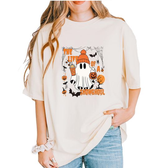 Discover Life of a Showghoul Halloween Top, Adult Costume, Fall Style Gift, Womens Clothing, Halloween Party Gift, Showgirl Vibes Soft Unisex T-shirt