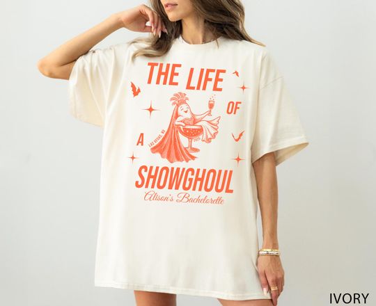 Discover The Life of a Showghoul Shirt Halloween Bachelorette Shirts Spooky Bride Ghost Shirt Las Vegas Bridal Party Shirt Burlesque Girls Trip Shirt