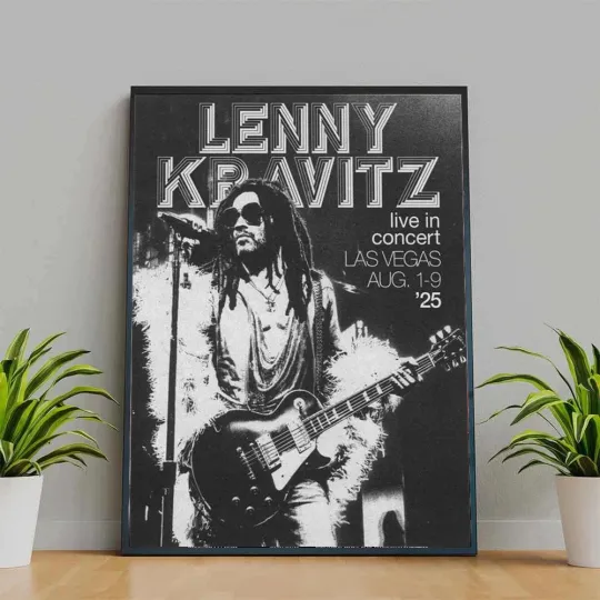 Lenny Kravitz Las Vegas Live 2025 Tour Poster