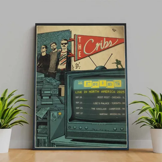 Discover The Cribs North America 2025 Tour Poster