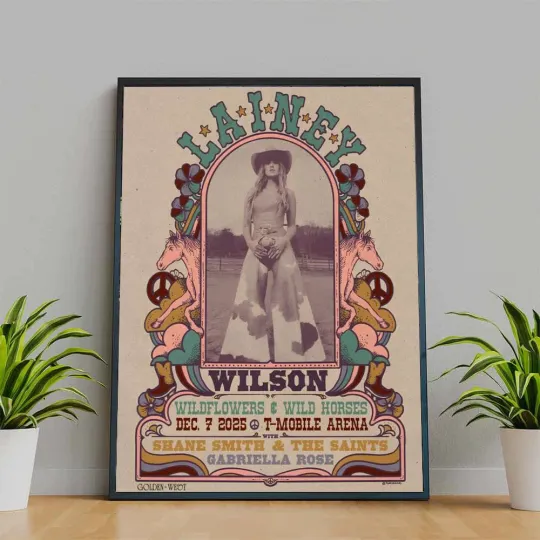 Discover Lainey Wilson Tour 2025 Vegas Poster - Premium Matte Vertical