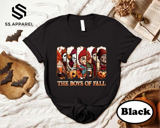 The Boys of Fall Horror T-Shirt, Slasher Movie Graphic Tee, Halloween Scary Shirt, Horror Fall Top