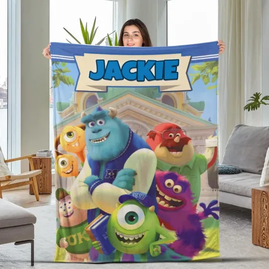 Discover Disney Monster University Characters Movie Photo Customize Fleece Blanket