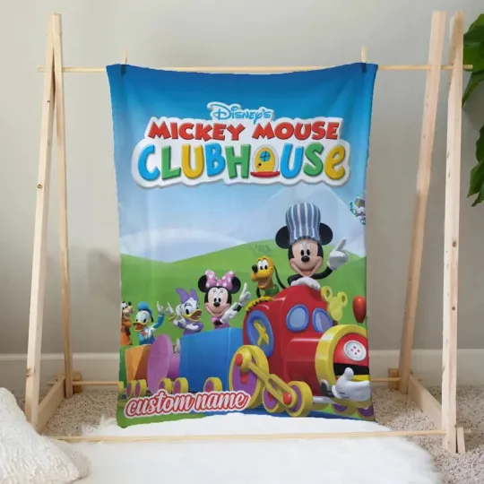 Discover Disney Mickey Mouse Clubhouse Train Customize Fleece Blanket