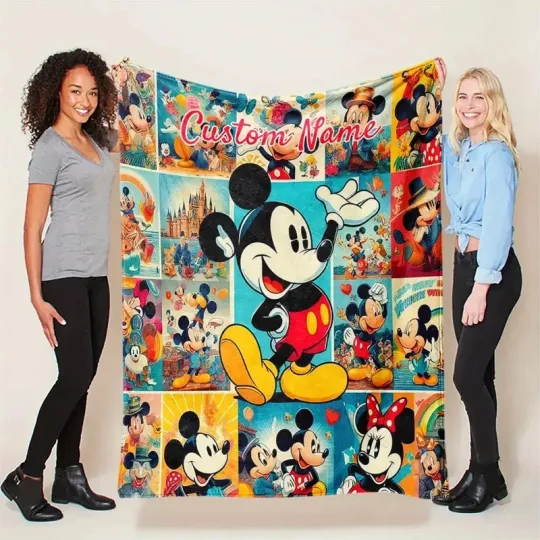 Discover Disney Mickey Mouse Big Graphic Customize Fleece Blanket