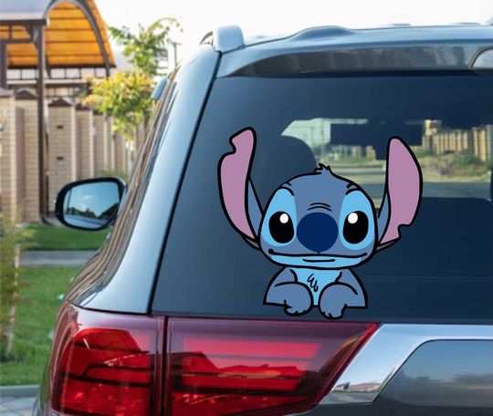 Discover Cute Stich from Lilo and Stitch Peeking Peek Peekabo Peekers Bumper Window Vinyl Decal Disney Movie Stickers