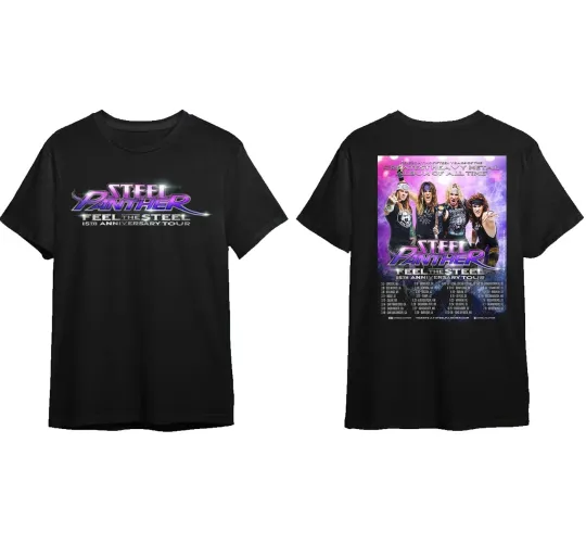 Discover Steel Panther Feel the Steel 15th Anniversary Tour T-Shirt