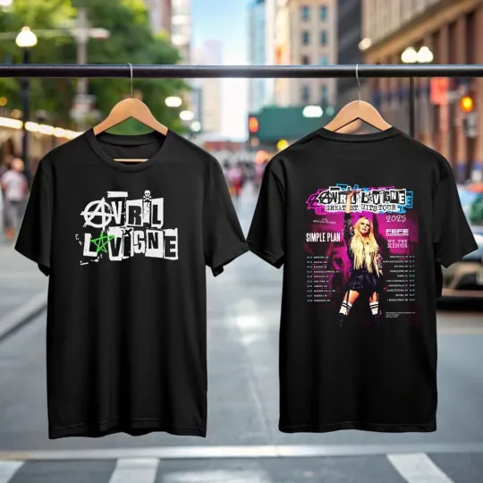 Discover Avril Lavigne Greatest Hits Tour T-Shirt 2025 Concert Music Tee