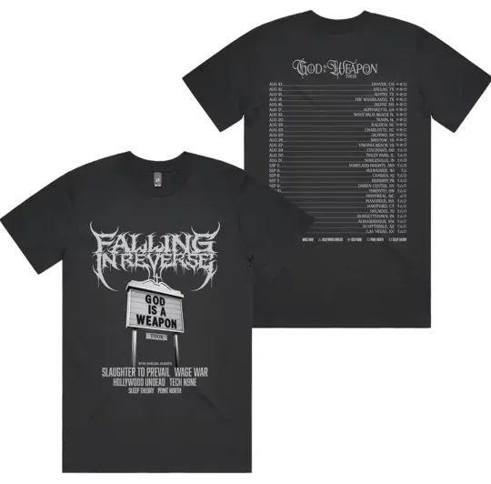 God Is A Weapon Tour 2025 Falling in Reverse T-Shirt