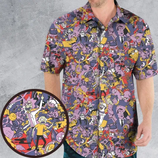 Multiverse Collapse Rick and Rickandmorty Hawaiian Shirt