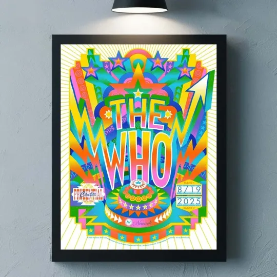 The Who Newark NJ 2025 Concert Poster at Prudential Center
