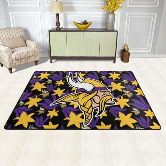 Minnesota Vikings Printed CarpetAnti-skid Floor Mat Decorative
