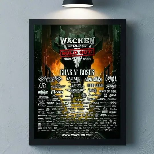 Discover Wacken Open Air 2025 Festival Poster,Vertical Matte Poster