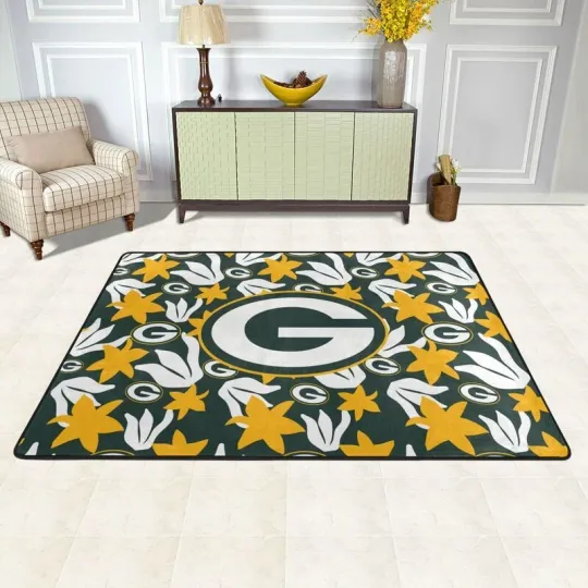 Green Bay Packers Printed Carpet Anti-skid Floor Mat Decorative