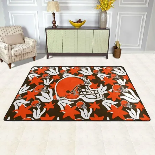 Discover Cleveland Browns Printed Carpet Anti-skid Floor Mat Decorative
