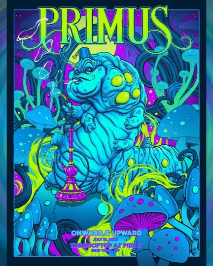 Discover Primus Onward and Upward New York 2025 Poster at Rooftop