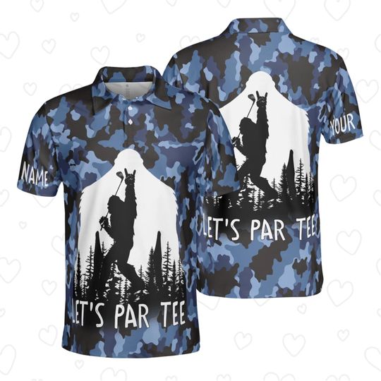 Discover Bigfoot Golf Polo Shirt, Gift For Him