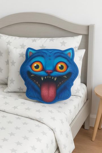 Discover Derpy, K-pop demon hunters pillow. Unique, quirky cushion for K-pop fans. Fun home decor, gift for anime lovers,