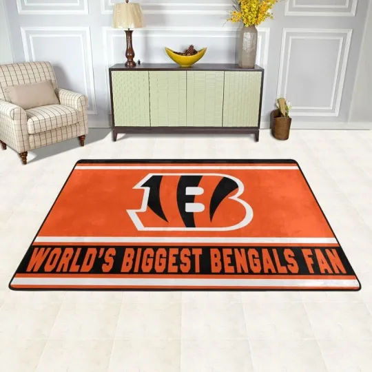Discover World's Biggest Cincinnati Bengals Fans Carpet Anti-skid Floor Rug