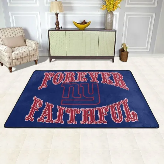 Discover Forever Faithful New York Giants Fan Carpet Anti-skid Floor Rug