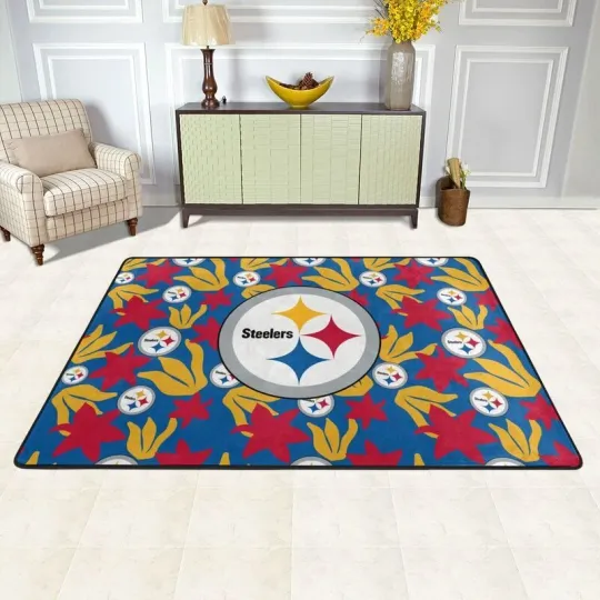 Discover Pittsburgh Steeler Printed Carpet Anti-skid Floor Mat Decorative