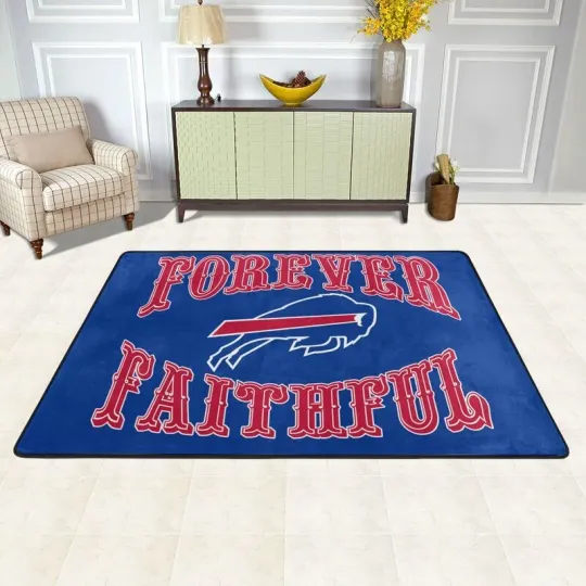 Forever Faithful Buffalo Bills Fan Carpet Anti-skid Floor Rug