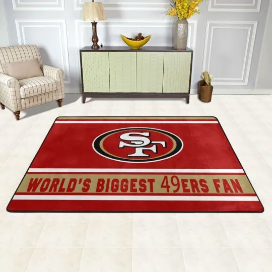 World's Biggest San Francisco 49ers Fans Carpet Anti-skid Floor Rug