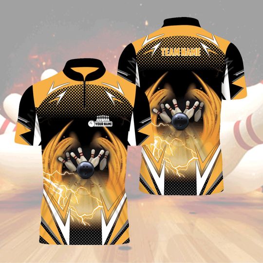 Personalized Bowling Polo Shirt, Gift For Him