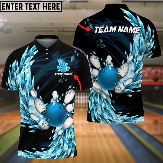 Discover Personalized Bowling Shirt: Breath Of Water 3D Print, Custom Name