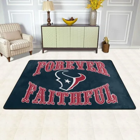 Discover Forever Faithful Houston Texans Fan Carpet Anti-skid Floor Rugs